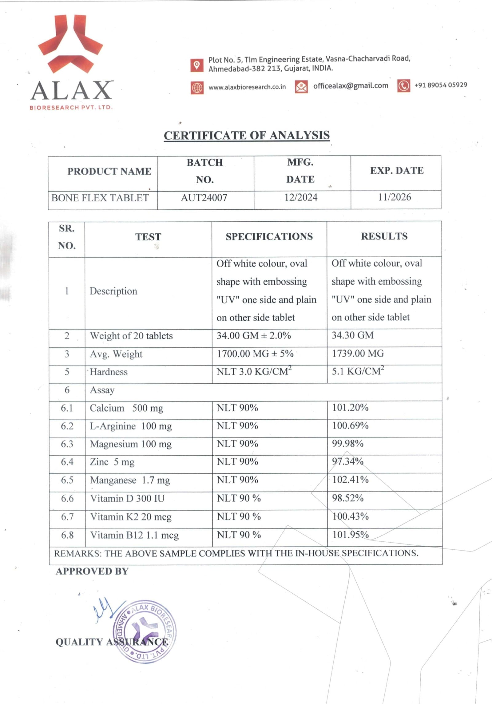 certificate