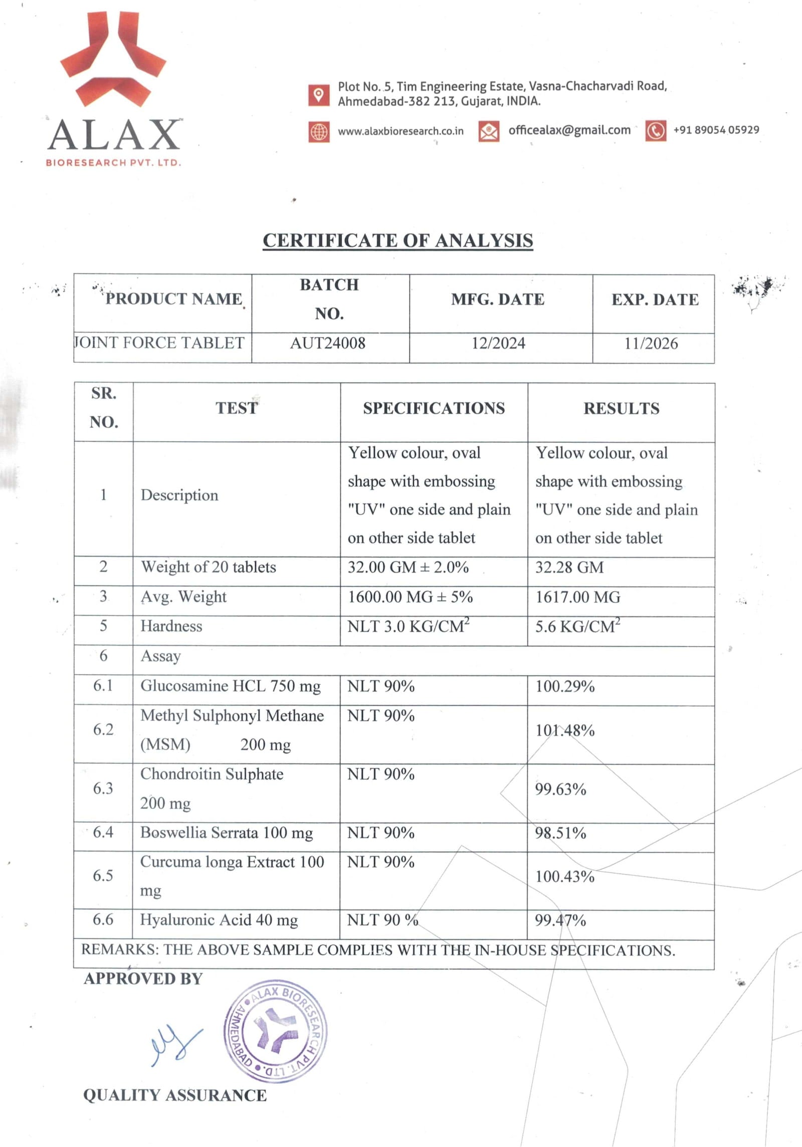certificate