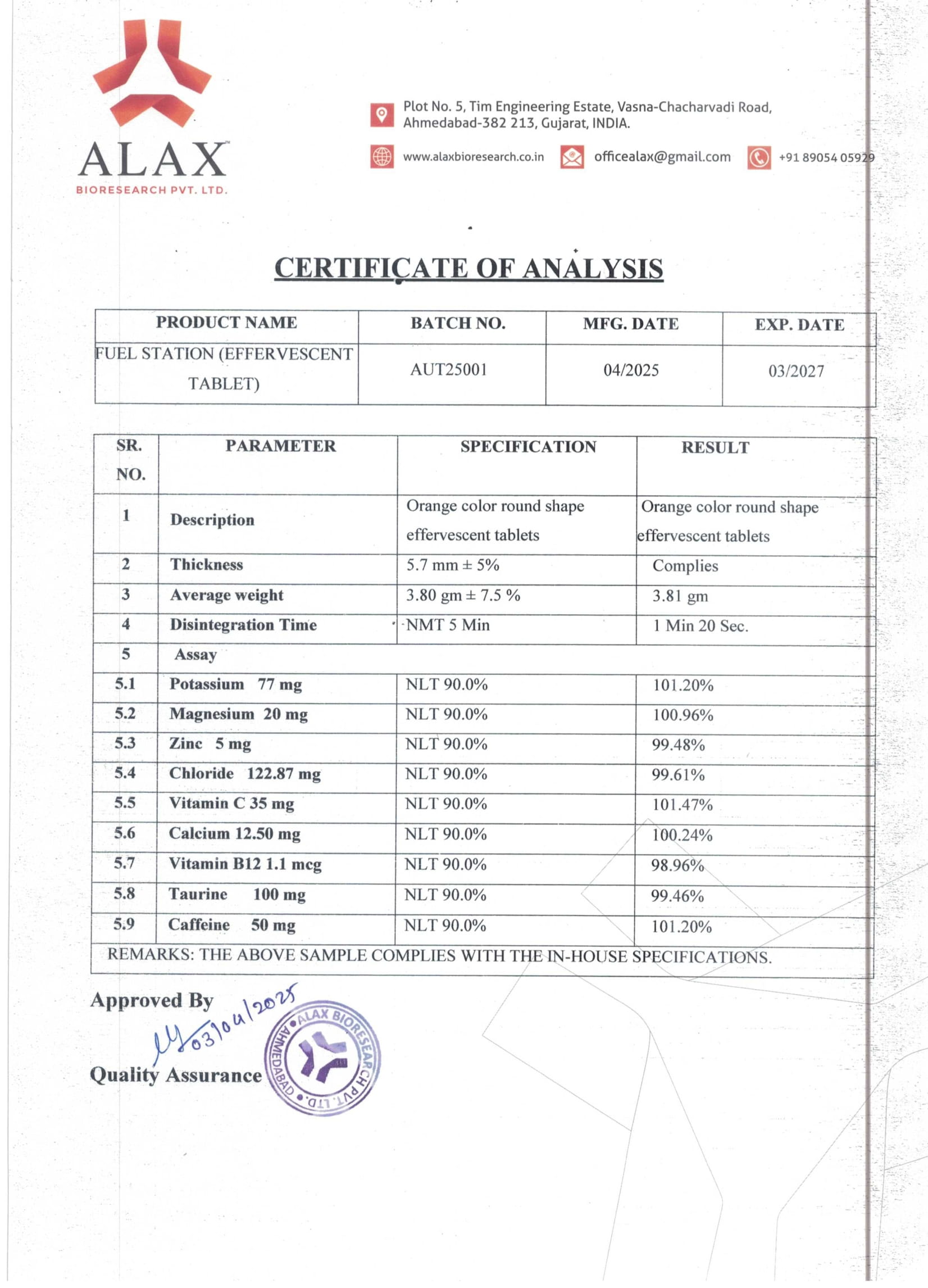 certificate