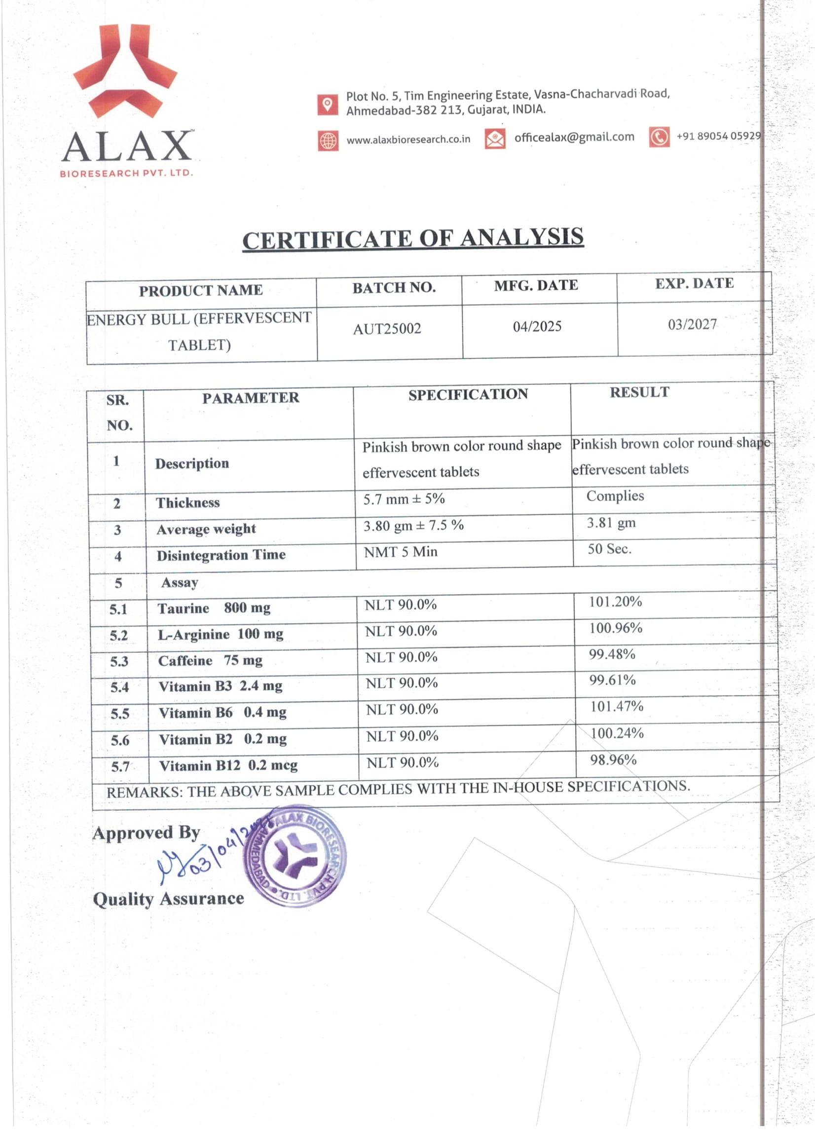 certificate
