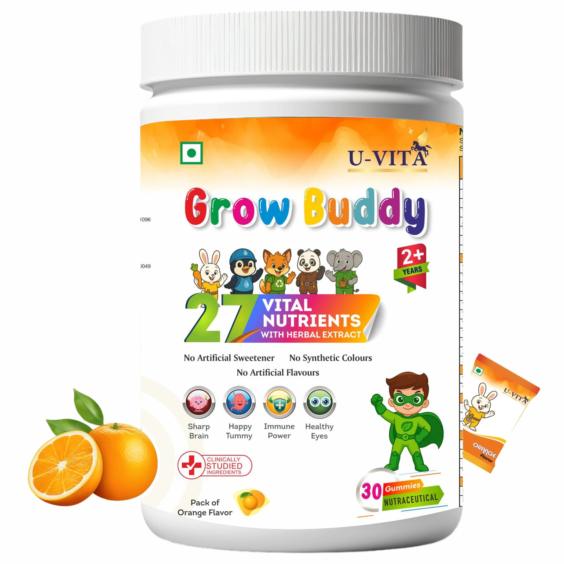 U-Vita Grow Buddy supplement container 